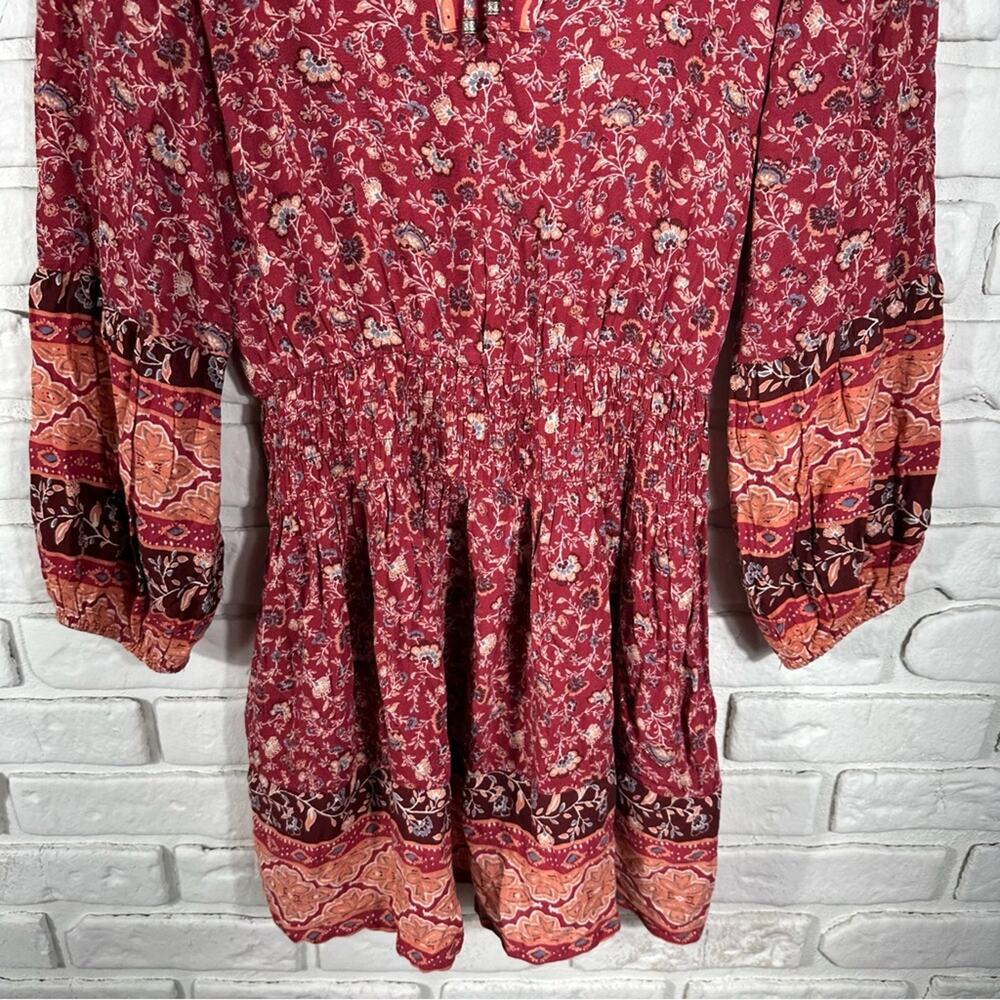 American Eagle Bohemian Floral Balloon Sleeve Dress Size Small - Picture 6 of 7
